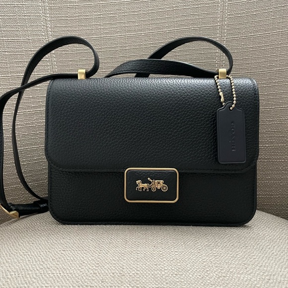 Coach ALIE Shoulder Bag Pebbled Leather in Colour Black Style 3928 - Picture 2 of 15